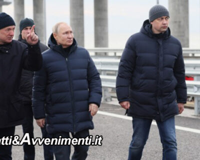 Putin in auto in Crimea: ha percorso il ponte danneggiato dagli ucraini