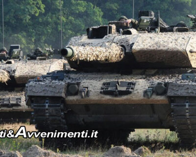 La tedesca Rheinmetall vuole fabbrica di tank in Ucraina, Medvedev: “Manderemo saluti con missili Kalibr”