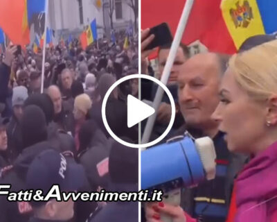 Moldova. Giornata di proteste e scontri con la polizia: “Non vogliamo la guerra, basta dittatura Sandu”