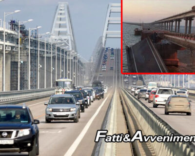 Attacco a ponte di Crimea, Mosca: “Ponte completamente aperto al traffico con 39 giorni di anticipo”