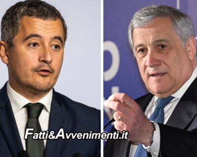 Sui migranti è scontro. Ministro francese Darmanin: “Italia incapace di gestire crisi migratoria” e Tajani annulla viaggio in Francia