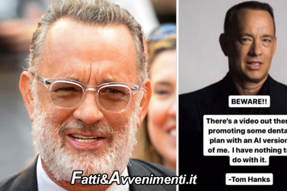 Tom Hanks: “In quella pubblicità non sono io. È intelligenza artificiale” e annuncia azione legale