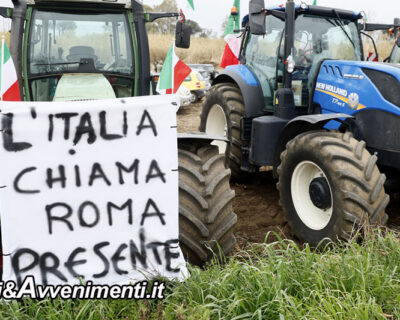 I trattori degli agricoltori arrivano a Roma, in corso presidi sulla Nomentana